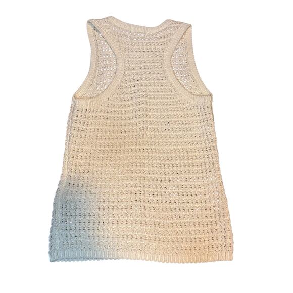 Madewell Ivory Crochet Knit Sweater Tank Top XS NWT Summer Layering - Picture 5 of 9